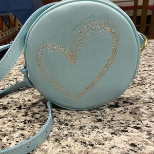 Portland leather Pulse Circle crossbody in Cabo small six